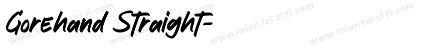 Gorehand Straight字体转换